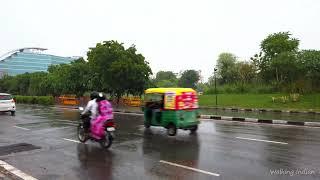 Walking near Jawahar Circle and Airport Road Jaipur  Raining in Jaipur 4k