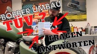 Bobber Umbau - Fragen & Antworten - TÜV - Rahmen schweißen - Beleuchtung