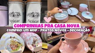 Comprinhas pra CASA - ganhei presente - comprei Pratos Novos - fomos ao mercado