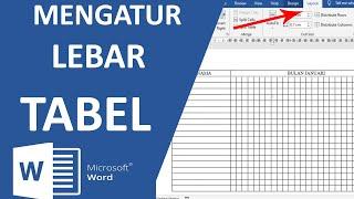 Cara Mengatur Ukuran Tabel Agar Sama Di Word Tanpa Geser Geser