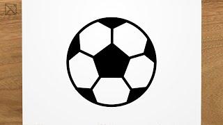 How to draw a Soccer Ball  step by step EASY