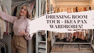 DRESSING ROOM TOUR MY IKEA PAX WARDROBES 2020