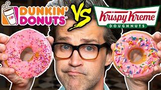 Dunkin vs. Krispy Kreme Taste Test  Food Feuds