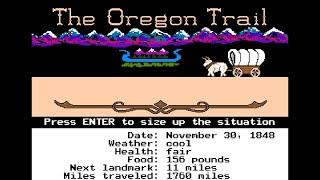 The Oregon Trail - longplay fullplay - MECC 1990 - PC  DOS - edutainment gaming - educational fun