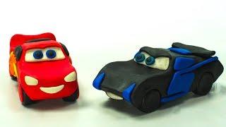 Lightning Strikes ️ Lightning McQueen vs. Jackson Storm in Play-Doh Characters Stop-Motion Cartoon