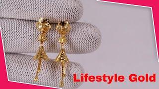 daily wear gold earrings 2 grams