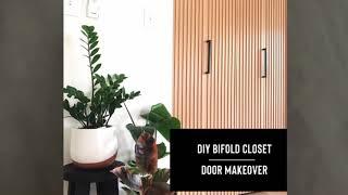 DIY Budget friendly - Bifold Closet Door Makeover Hack