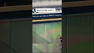 He broke the wall after CRUSHING a line drive  via MLBPipelineTW