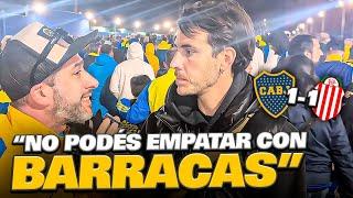 REACCIÓN CON LOS HINCHAS  BOCA 1-1 BARRACAS