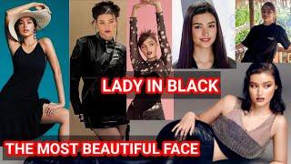 #lizquen The Most Beautiful Face in Black Outfit.
