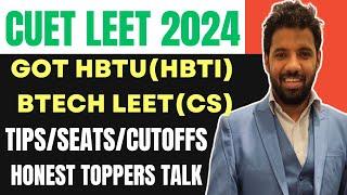 CUET LEET 2023 GOT COMPUTER BRANCH BTECH LATERAL ENTRY IN HBTU HBTI BTECH LEET 2023 TIPSSEATCUTOFF