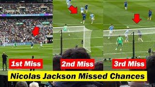 Chelsea Fans Angry Reaction to Nicolas Jackson Missing Open Goal against Manchester City