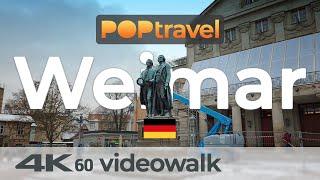 Walking in WEIMAR  Germany - where Goethe & Schiller lived - 4K 60fps UHD