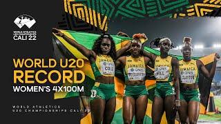 WORLD U20 RECORD FOR JAMAICA 4X100M  World Athletics U20 Championships Cali 2022