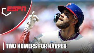 Bryce Harper cranks a pair of homers for the Phillies  ESPN MLB