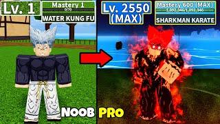 Beating Blox Fruits as Garou Lvl 0 to Max Lvl Full Human v4 Awakening Noob to Pro in Blox Fruits