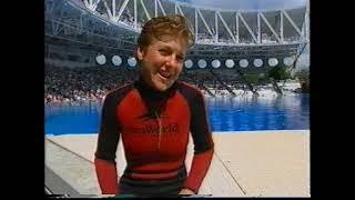 SeaWorld Instructor in a wetsuit