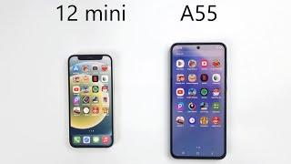 iPhone 12 mini vs SAMSUNG A55 5G - SPEED TEST