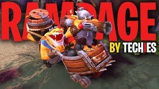 Techies + Rampage = Report - DotA 2 Funny Moments