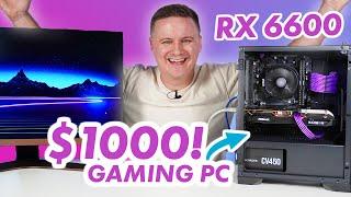 $1000 AUD Gaming PC Build 2022 with Benchmarks RYZEN 5500 + RADEON RX 6600