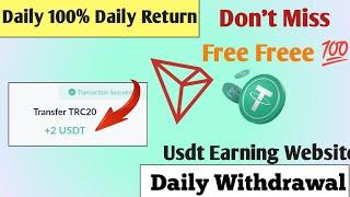 New Usdt Earning Site  Earn Free Usdt  Best Usdt Investment site  New Earning Site 2023