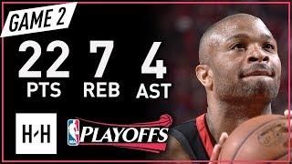 PJ Tucker Full Game 2 Highlights Warriors vs Rockets 2018 NBA Playoffs WCF - 22 Pts 7 Reb 4 Ast