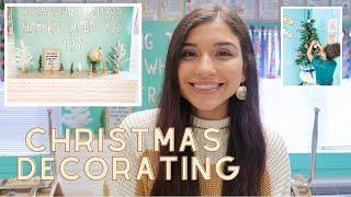 DECORATING MY CLASSROOM FOR CHRISTMAS WITH MY STUDENTS  Classroom Christmas Vlog