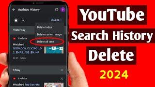 How to delete youtube history  Youtube search history delete kaise kare 2024