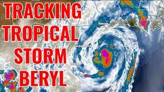 BREAKING TROPICAL STORM BERYL COVERAGE - IMPACTS & LIVE STORM CHASER