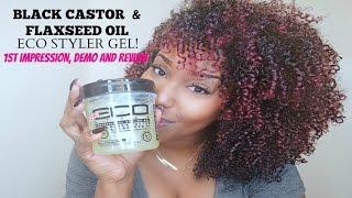 BLACK CASTOR AND FLAXSEED OIL  Eco Styler Gel Review and Demo