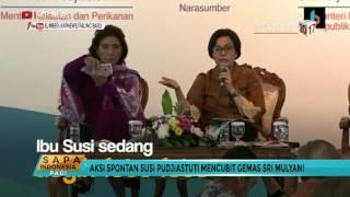 Menteri Susi  Cubit Gemas Menkeu Sri Mulyani