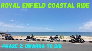 Dwarka to Diu Somnath Temple Madhavpur Beach Vlog Royal Enfield Bike Ride Flamingo Resort Diu