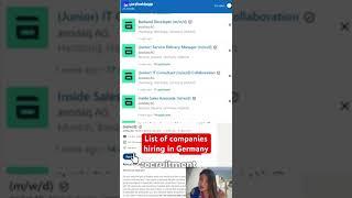 List of companies hiring in Germany #germany #shortsviral #jobsingermany