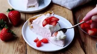 No-Bake Strawberry Cream Cheese Pie with Graham Cracker Crust