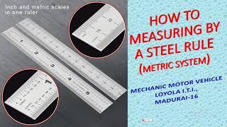 STEEL RULE  PART 1  ITI MMV TRADE  #tamil #automobile #tomarosel #loyolaitimdu