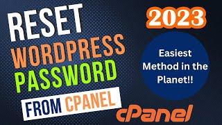 How to Change WordPress Password From cPanel 2024  MUST KNOW TRICK