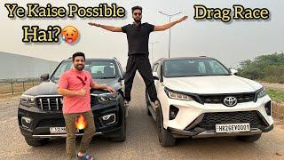 Scorpio N Vs Fortuner Legender Drag Race *Unbelievable Results* @KARANSEHGALVLOGS