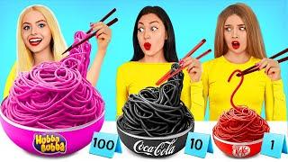 100 Layers Food Challenge  1 VS 100 Layers of Chocolate vs Bubble Gum by TurboTeam