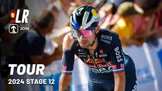 Primoz Roglic Crashes Badly Before Sprint  Tour de France 2024 Stage 12  Lanterne Rouge x JOIN