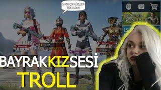 BAYRAKTAN GELEN ADAM AŞKINI İLAN ETTİ KIZ SESİ TROLL - PUBG MOBILE -