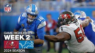 Tampa Bay Buccaneers vs. Detroit Lions  2024 Week 2 Game Highlights