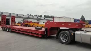 4 axle lowbed semitrailer made in China export to Africa