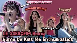 just LE SSERAFIM teasing SAKURA with the yume de kiss me