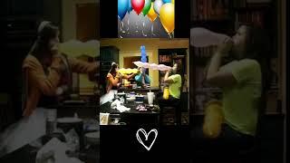 Blowing up knobbly balloons contest #shorts