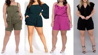 LINDOS LOOKS CON ENTERIZOS CORTOS PARA CHICAS CURVYCUTE LOOKS WITH SHORT JUMPSUITS FOR CURVY GIRLS