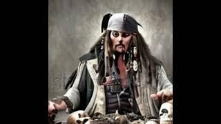 Jack Sparrow eating skulls and bones ...and pizza