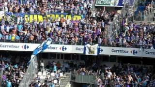 Malaga fans in full voice. March 2009