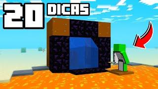 20 DICAS DO DREAM PARA ZERAR O MINECRAFT RÁPIDO