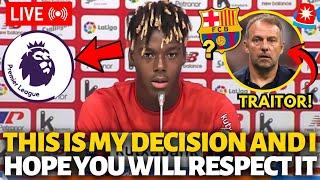 URGENT NICO WILLIAMS HAS JUST MADE HIS DECISION SURPRISED THE BARCELONA FANS BARCELONA NEWS