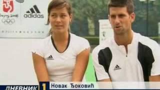 Ivanovic and Djokovic Beijing interview in serbian